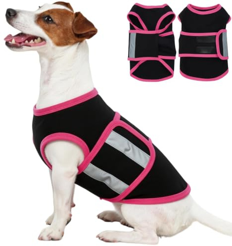 LETSQK Chaleco calmante de ansiedad para perros, traje de compresión suave para perros, envoltura calmante transpirable para perros para ansiedad por separación, truenos, fuegos artificiales, visitas