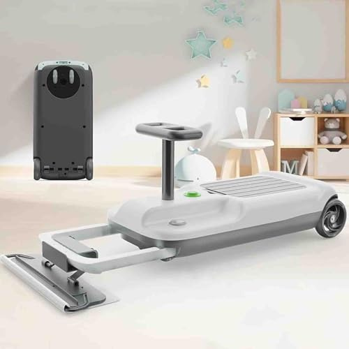 Go Kart de limpieza para niños, juguete para montar con barredora de suelo eléctrica, ajustable de 5 velocidades, luces LED, compartimento de almacenamiento para paseo en interiores