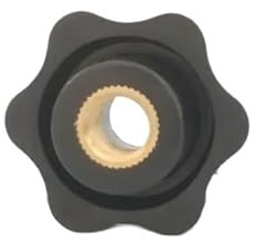 5PCS M4 M5 M6 M8 M10 M12 Pflaume Hand Anziehen Muttern Griff Gewinde Mechanische Schwarz Rändelmuttern Klemm knopf Manuelle Muttern Perforiert(Perforated,M6 25)