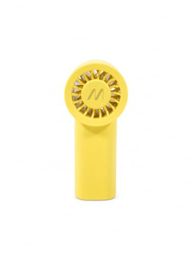 Muitomas Mini Ventilatore Portatile USB, Ventilatore Ricaricabile a Batteria 3 Velocità, Ventilatore a Mano Compatto e Tascabile, Ventola Portatile per Viaggio, Ufficio e Casa, Giallo Pastello