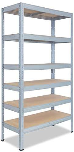 shelfplaza® 230x130x30cm PROFI Schwerlastregal verzinkt/Metallregal mit 6 Böden à 145kg Tragkraft/Kellerregal Metall, Garagenregal, Werkstattregal oder Regal Lagerregal/Steckregal Metall