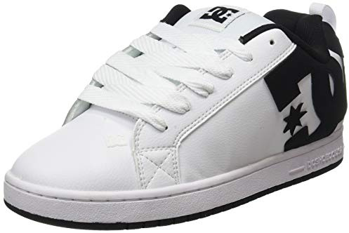 DC Shoes Homme Court Graffik Chaussure de Skate, Blanc White Black Black, 43 EU