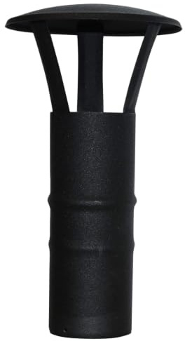 rg-vertrieb Pelletrohr Regenhaube Ø 80 mm – Pelletofen Rohr Rauchrohr Abgasrohr Schwarz – 1,2mm Stahlrohr Senotherm Schornstein Kamin Zubehör