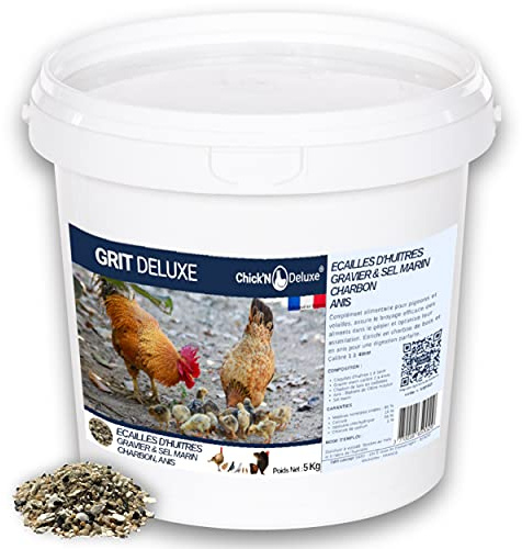 Chick'N Deluxe Grit Deluxe 5Kg Grit Poules Pondeuses Volaille Pigeon