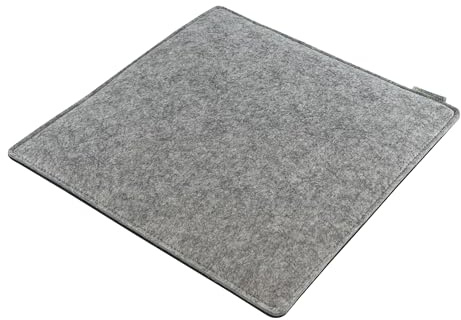 Hochwertige Filz Auflage 35x35 cm in Grau und Dunkelgrau - Komfortables Stuhlkissen für Esszimmer, Büro & Gastronomie