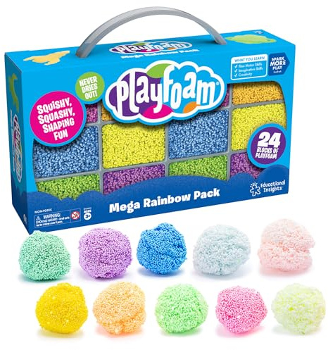 Learning Resources Playfoam Riesenset in Regenbogenfarben, Kreativer Spielspaß, Basteln, Gestalten für Kinder, 32 Playfoam-Blöcke, Perfekt für den Unterricht, für Spielgruppen, Ab 3Jahren