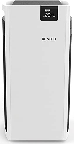 BONECO P710 Luftreiniger - ideal für große Wohnräume oder Büros bis 200m², hohe Luftreinigungsleistung mit VOC Sensor, weiß