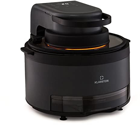 Klarstein Heißluftfritteuse 2-in-1, Airfryer mit Dampffunktion, Heissluftfriteuse zur Schnellaufheizung, Air Fryers mit 6 Programmen, Air Fryer XL, Heißluft-Fritteuse mit Extra-Zubehör, 5 L, 1250 W