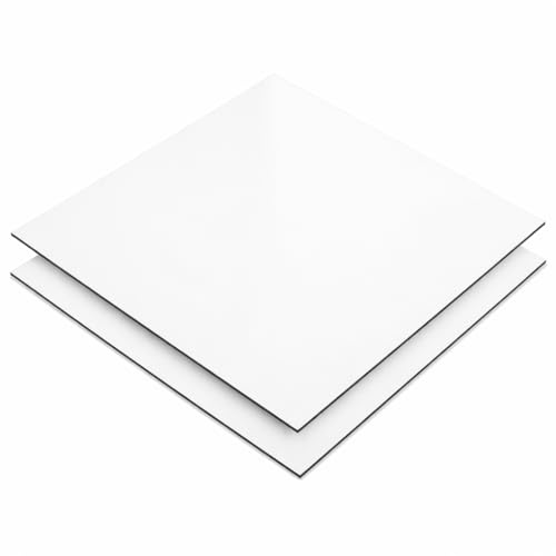 Aluverbundplatte Alu dibond 3mm, VERSCHIEDENE GRÖßEN UND FARBEN, Küchenrückwand, Spritzschutz, Küchenspiegel, Duschrückwand, Werbeschild, Display uvm. (Weiß, 30 x 120cm)