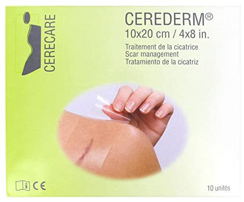 Cerecare Cerederm Rectangle Traitement de la Cicatrice 10 x 20 cm 10 Unités