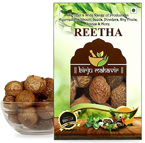 QURA Organic Sabut Reetha/Soap Nuts, 500 gram, Natural (BMKB-207)