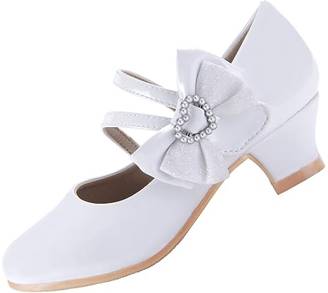 EIGHT KM EKM7018 Scarpe Eleganti per Ragazze con Tacco Alto Mary Jane Princess per Feste di Nozze - Illuminanti per Bambini Toddler