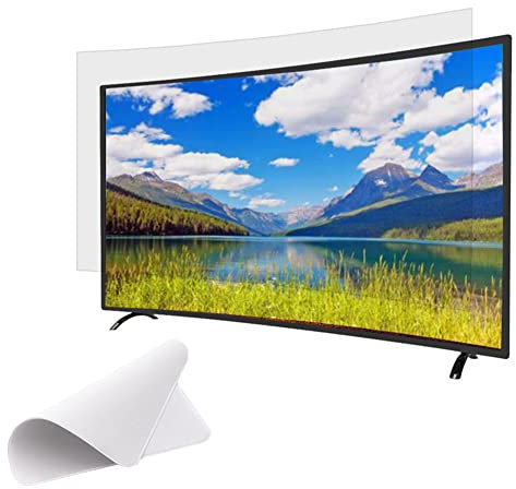 HD Screen Protector, Anti-blue Light, Anti-glare, Relieve Eye Fatigue, Suitable for 39-75-inch Flat and Curved Screens (49 Inches 1075x604mm)