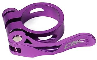 Sattelklemme Fahrrad-Sattelstützenklemme, ultraleicht, 31,8 mm, 34,9 mm, Fahrrad-Sattelstützenklemme, Rennrad, MTB, Mountainbike, Sattelstützenklemme Schnellspanner SattelstüTze ( Color : Purple-34.9m