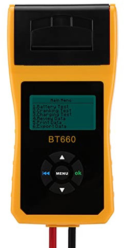 Car Battery Tester, 12V Digital Automotive Car Battery Load Tester Analyzer Test with Printer Multi Language