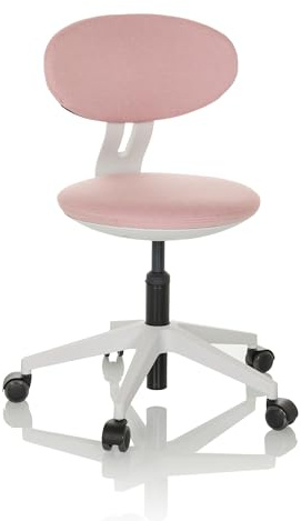 hjh OFFICE Snurrstol för barn MINIMOVO Tyg Rosa