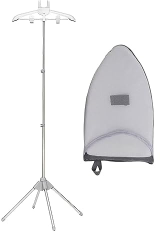 Supporto vapore per vestiti, supporto per piastra vapore manuale con guanto da stiro, treppiedi telescopico, appendiabiti per ferro vapore, stendibiancheria per vestiti, per piroscafo