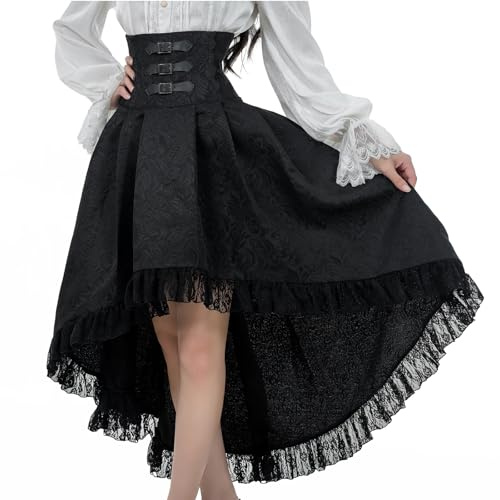 CR ROLECOS Mittelalter Rock Steampunk Rock Damen Gothic Kleidung Piratenkostüm Sommerrock