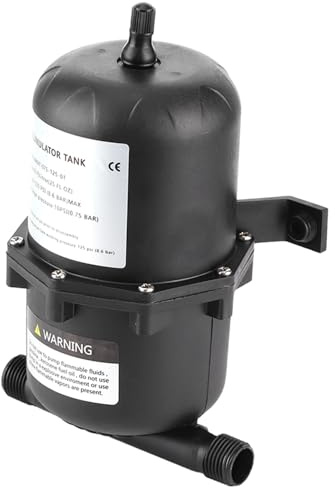 125 PSI ackumulatortank för marint husbil, tank vattenpump flödeskontroll tryck ackumulator 0,75 l, försuriserat vattensystem, tillbehör