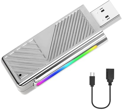 Podofo Drahtloser Android Auto Adapter, 2024 Neueste Android Auto Wireless Adapter für Autos mit OEM verkabeltem Android Auto, Mini Portable Plug & Play 5.8GHz stabiles Signal ohne Verzögerung