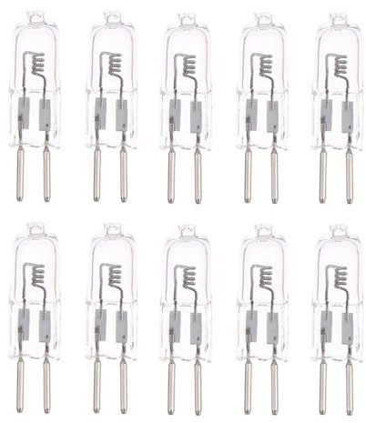 DLEDMOP G6.35 Halogen Light Bulbs G6.35 Bulbs 12V 50 Watts AC/DC JC T4 G6.35 Bi-Pin 50W Halogen Light Bulb Accent Lighting Chandelier RV Landscape Lighting 50W 5PCS