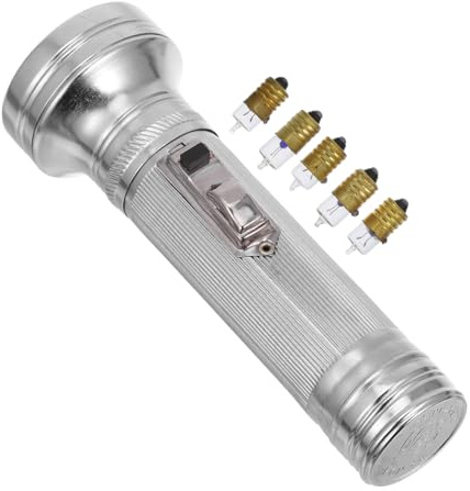 DOITOOL Torcia e Modalità Multiple Stile Anni 80 Vintage in Ferro Argento con Luminosità Regolabile Dispositivo Portatile per Fotografie e Spettacoli