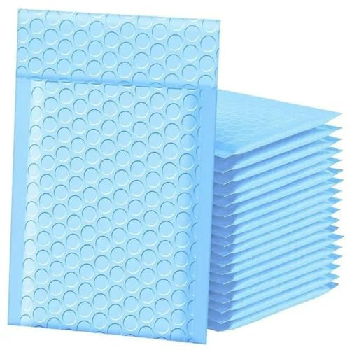 100 Stück Umschläge für Versandpakete, schwarz, Verpackungsmaterial, Luftpolsterversand, Verpackungsbeutel, Umschläge, Versandpaket, für kleine Unternehmen, Blau, 15 x 18 cm