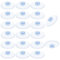 20 Pack Suction Cups 20mm Rubber Suckers Cup Hangers PVC Anti-Collision Suction Cups Clear Plastic Suckers Pads for for Festival Decoration Wall Glass Table Top