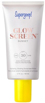 Supergoop! Glowscreen SPF 30, Sunset (Deep Bronze Glow) - 1.7 fl oz - Glowy Primer + Broad Spectrum Tinted Sunscreen - Hydration - Hyaluronic Acid