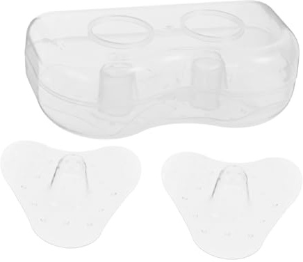 MUCKLILY 1paar Silikon-stillhütchen Für Stillende Mütter Triangular Design Für Optimalen Sitz Schützt Vor Wunden Inklusive Aufbewahrungsbox Für Neugeborene