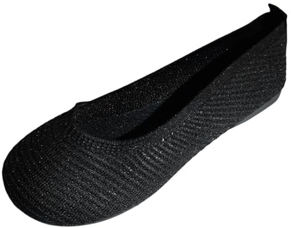 Ballerine da donna classiche pantofole sportive estive comode scarpe piatte leggere scarpe da ballo slip on eleganti balerine scarpe da donna, A29 nero, 37 EU