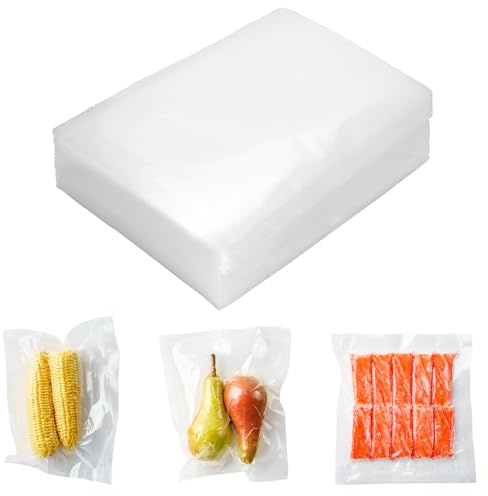 100 bolsas de envasado al vacío, 15 x 20 cm, sin BPA, fuertes y resistentes al desgarro, láminas profesionales para envasado al vacío para todos los dispositivos de vacío, bolsas de vacío de alimentos