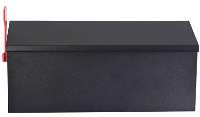 Black Wall-Mounted Mailbox - Security Wall Mailbox - Waterproof Iron Vertical Delivery Mail Box Outdoor