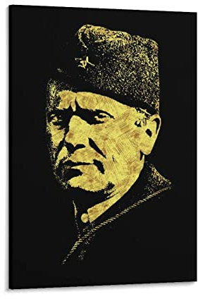 ZZXCHG Foto Auf Leinwand 30x50cm Josip Broz Tito Poster Room Decor for Teens Girls Wall Paintings Home Decor Kitchen Senza Cornice