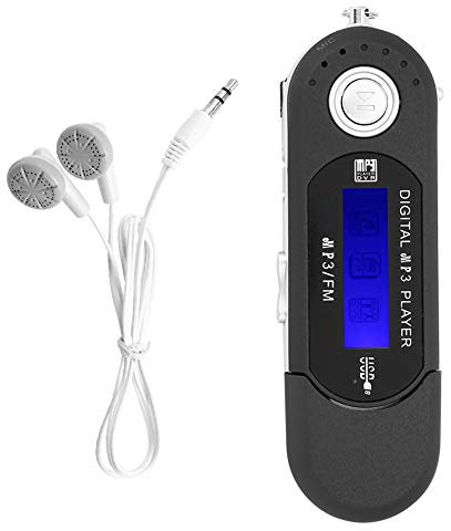 Ticfox Portatile Lettore Mp3, Mini Usb 2.0, Lettore Mp3 Con Radio Fm e Cuffie, Schermo LCD, Spegnimento Automatico (Nero)