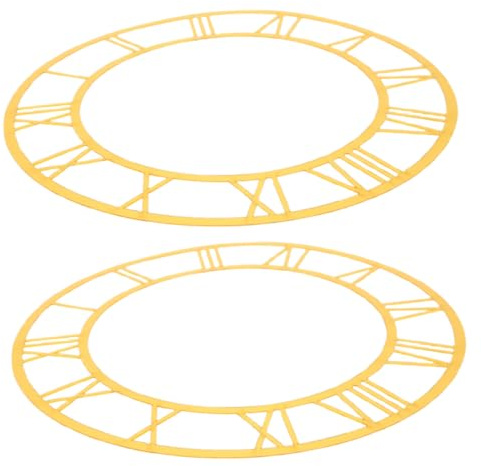 GLEAVI 2pezzi Quadrante Rotondo in Acrilico con Numeri Romani e Specchio per Orologio da Parete Adesivo Leggero e Rimovibile per Decorazioni Fai da Te su Varie Superfici Murali