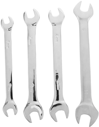 Holibanna 4pcs Double End Open Wrench Chrome-Vanadium Thin Spanners Extended Reach Hand Tools for Automotive Repair Home Maintenance