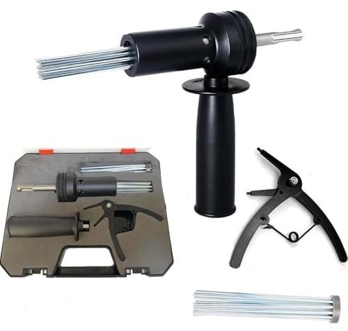 AIKEOU Adaptateur de Foret SDS avec 18 Aiguilles pour Marteau électrique, dérouilleur et Foret à béton en Acier trempé, qualité Industrielle pour maçonnerie et carrelage, Couleur aléatoire