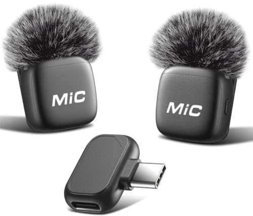 Micrófono Lavalier Inalámbrico 2 en 1 para iPhone y Android, Pack 2