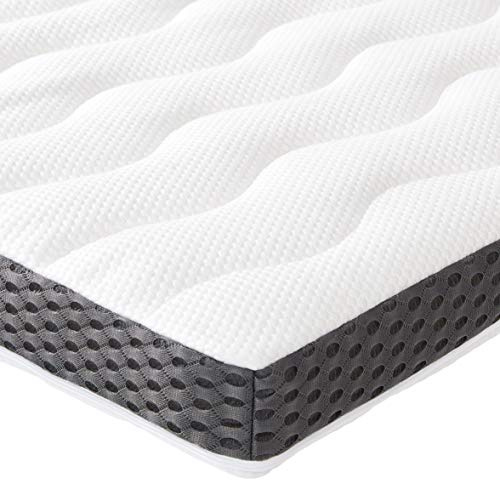 Amazon Basics Comfort Memory foam Topper, Double, 7 cm, White
