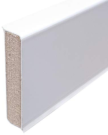 Cubu flex life Design Sockelleiste 60mm 12,6x60mm, 10x2,5m, weiß für vinyl a 2,5 lfm, 3,32 EUR/lfm 83,00 €/Verpackungseinheit (10 Stück)