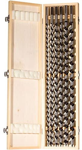 fischer Schlangenbohrer Set, 10 - 20 mm Durchmesser, Aufsätze für Bohrmaschinen, Bohrerset mit verschiedenen Größen, Werkzeug zum Bohren tiefer Löcher in Weich- & Hart-Holz, 6er Pack