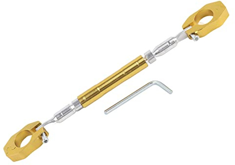 Traversino Manubrio Moto, Fydun Universale Barra di Bilanciamento Manubrio Moto in Lega di Alluminio per Manubrio 7/8 22mm, Manubrio Regolabile per Bilanciamento Moto(Oro)