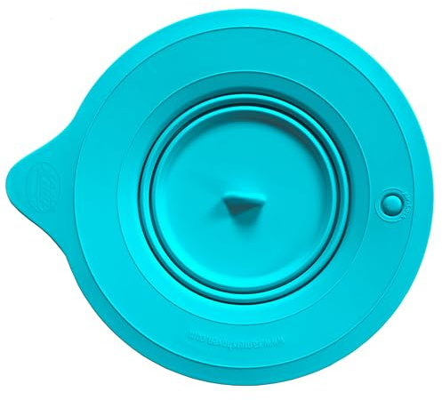 Kitty Professional Silikon Frischhaltedeckel Überzieher, spülmaschinenfest | Kompatibel mit Kitchen Aid mit Airlock-Ventil für 3l 4,3l 4,8l Rührschüsseln (aquamarin)