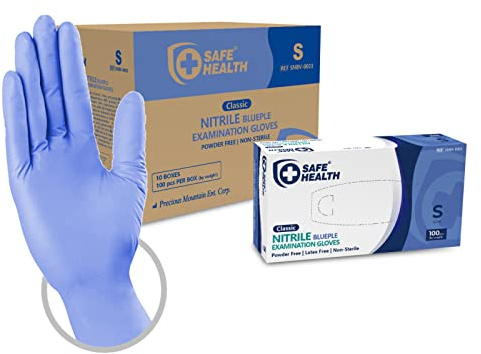Safe Health Nitrilhandschuhe Größe S Blueple, 1000 stück, Violett Blau Nitril Pulverfrei Latexfrei, Lebensmittel Handschuhe Einweghandschuhe Einmalhandschuhe