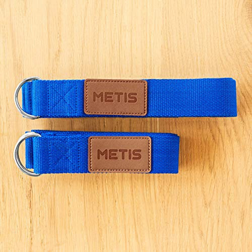 METIS Yoga Gurt Baumwolle | Yoga Dehnungsgürtel | Flexibilität, Dehnungen & Physiotherapie | Haltbare Baumwolle & Verstellbarer Stahl-D-Ring [2 Größen] (250 cm)