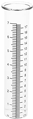 Housoutil Regenmesser Ersatzglas, 2Pcs Regenmesser Glas Ersatz, Regen Messbecher Garten Für Wetterbeobachtungen, Gartenbewässerung, Schulexperimente