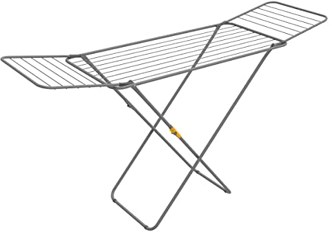 Rörets Wäscheständer Sussi Space Grey – verriegelbare Flügel – Sicherheitssperre – 52x176x96cm – 18 m Trockenfläche - Design und Qualität von Schwedens stärkster Trockenständermarke