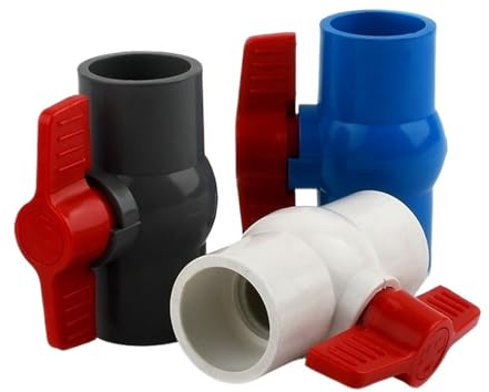 BREAKA PVC-Rohrsockel-Kugelhahn, Aquarium-Anschlüsse, Armaturen, Gartenbewässerungssystem-Adapter, PVC-Kugelhahn, 1 Stück, 20–110 mm (Color : Blue Outer Dia, Size : 63mm)
