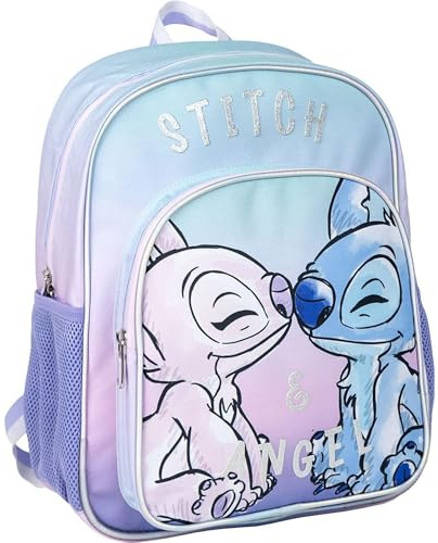 CERDÁ LIFE'S LITTLE MOMENTS | Mochila Escolar Stitch 31x12x38 cm - Mochila Stitch Cierre Cremallera Asa Ajustable - Mochila Escolar Stitch Resistente y Duradera Producto Original Diseñado en España